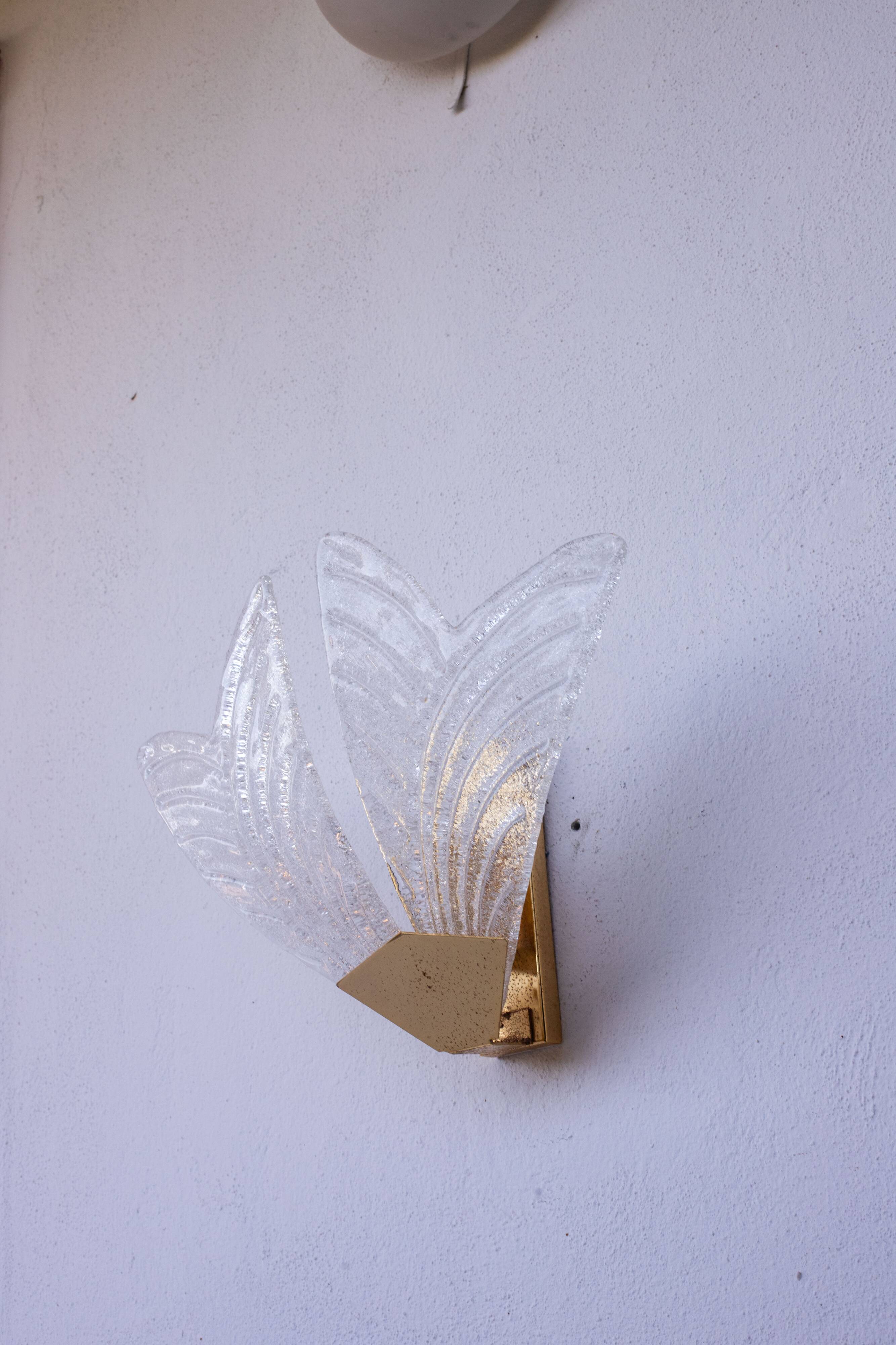 Set of 4 Sorrento, Italian Murano Glass Wall Light, 1970s