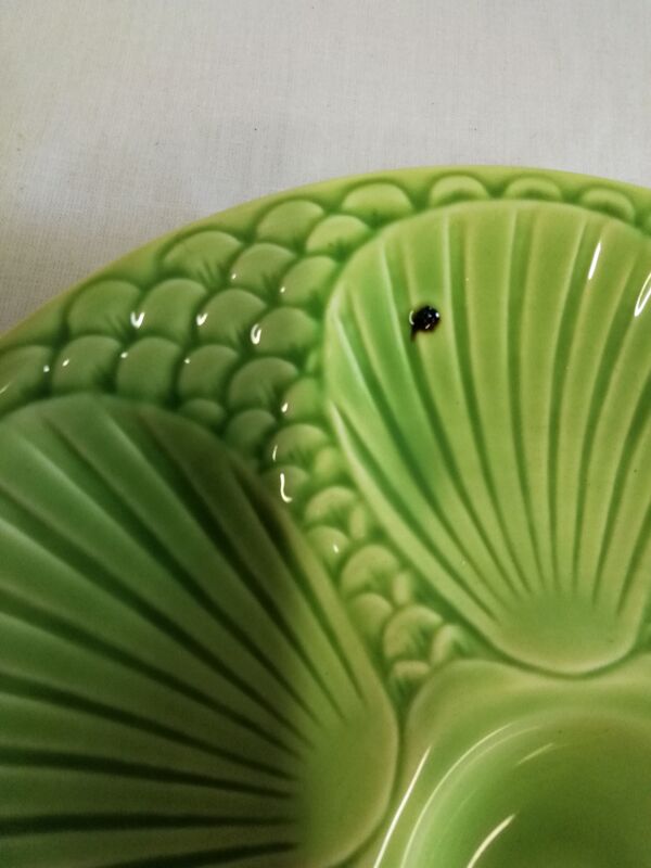 Ancienne assiette à huîtres digoin sarreguemine