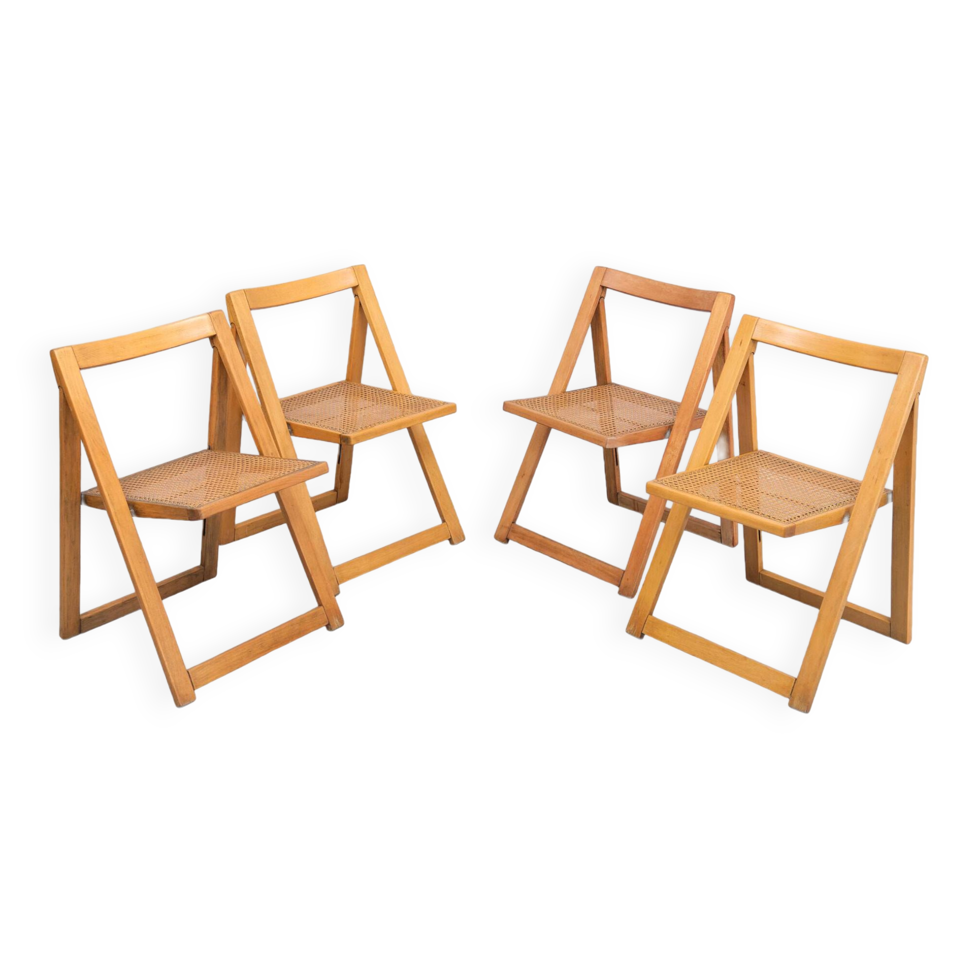 ZMG Thonet Beech wood Folding chairs 1950s