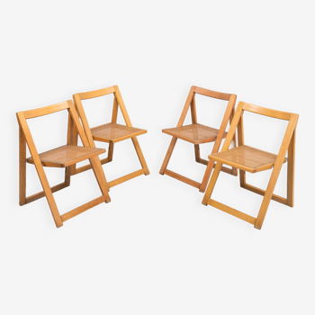 Chaises pliantes en bois de hêtre ZMG Thonet années 1950