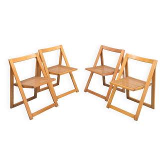 Chaises pliantes en bois de hêtre ZMG Thonet années 1950