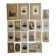 Set of 21 old photographic portraits from the end of the 19th century to the beginning of the 20th century
