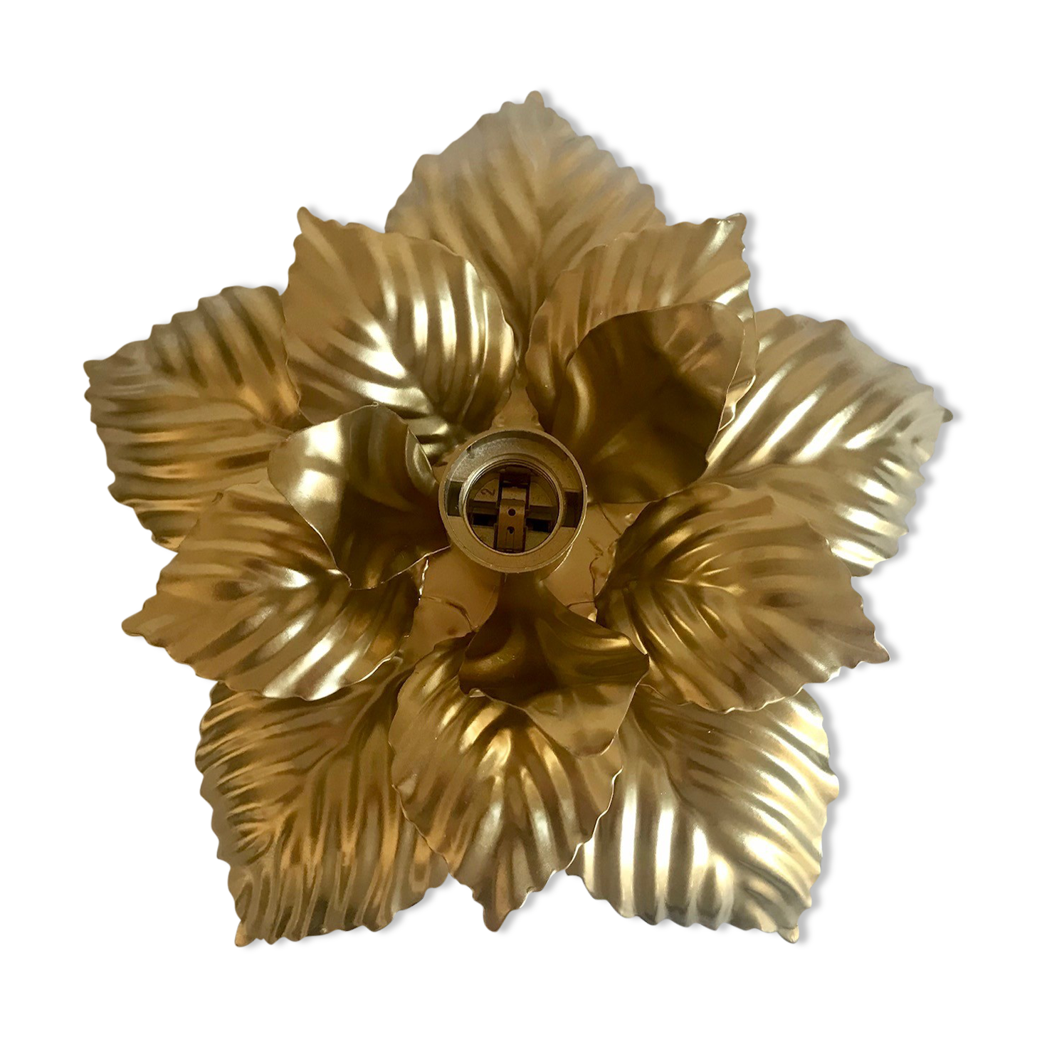 Golden flower wall lamp
