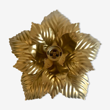 Golden flower wall lamp