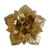 Golden flower wall lamp