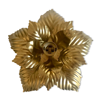 Golden flower wall lamp