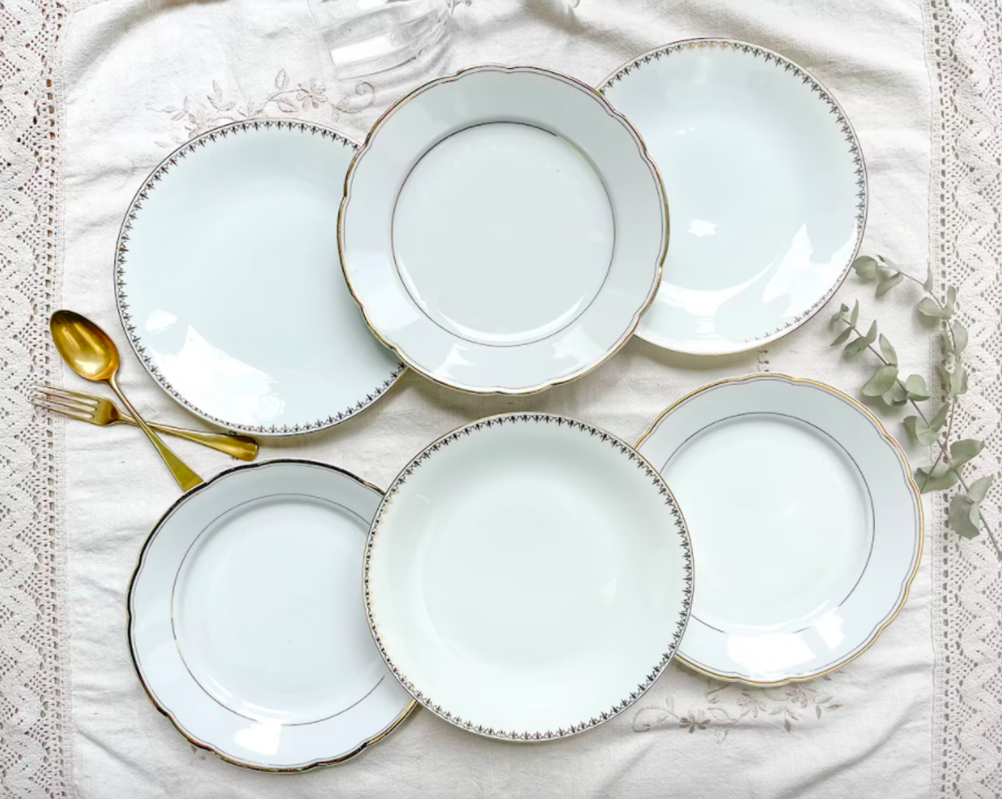 Service de table en porcelaine pour 6 personnes