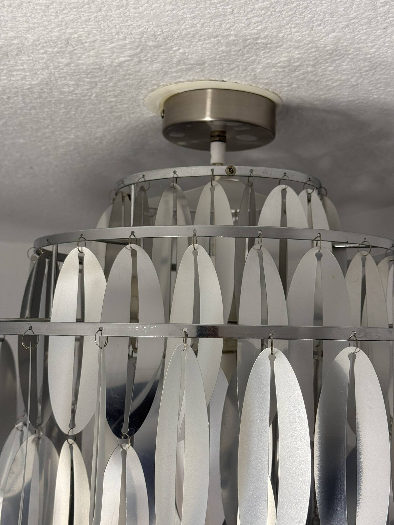 Space Age Chandelier with Cascading Plastic Discs – Mid-Century Modern