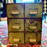 Set of 3 double industrial metal storage lockers