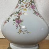 Ancienne lampe à pétrole éclectrifié Napoleon 3 globe en opaline