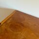 4-drawer chest in raw wood and chrome - art deco style