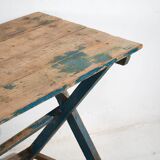 Ancienne table bleue de style provençal français (c.1920) #54