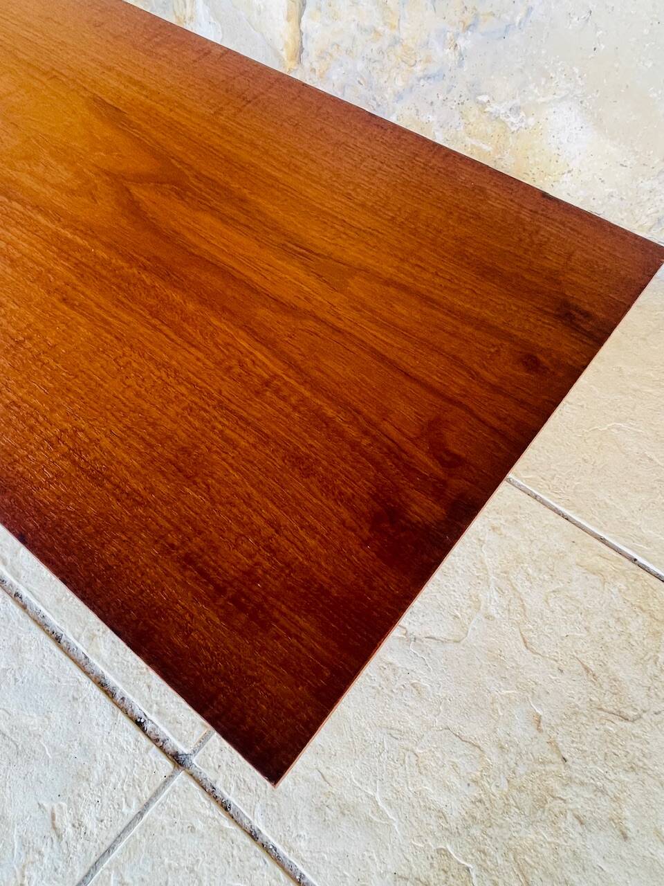 Teak coffee table in Scandinavian style, circa 1960s.