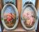 Paire de tableaux romantiques anonymes à vues ovales