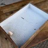 Antique Louis XV style farmhouse table in solid cherry wood.