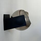 Pair of adjustable wall lights, chrome and matte black metal, France 1970