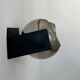 Pair of adjustable wall lights, chrome and matte black metal, France 1970