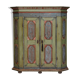 European Hand-Painted Wardrobe in Solid Oak circa 1800
