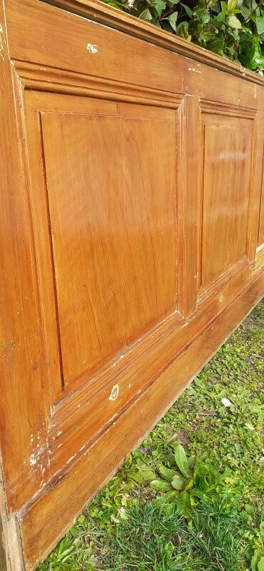 Low wall panelling 8.65m panelled with mouldings wainscoting skirting.