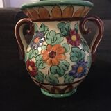 Cracked ceramic vase 1950 by Cerart Monaco