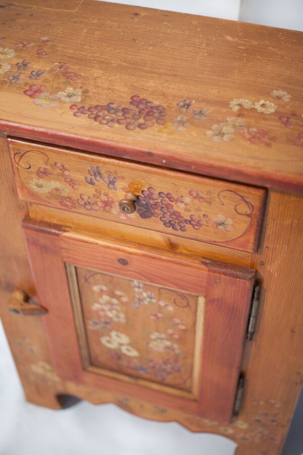 Meuble bois vintage, meuble confiturier, cabinet bois, meuble de rangement