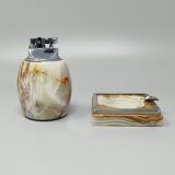 1960s Gorgeous Smoking Set in Onyx. Made in Italy