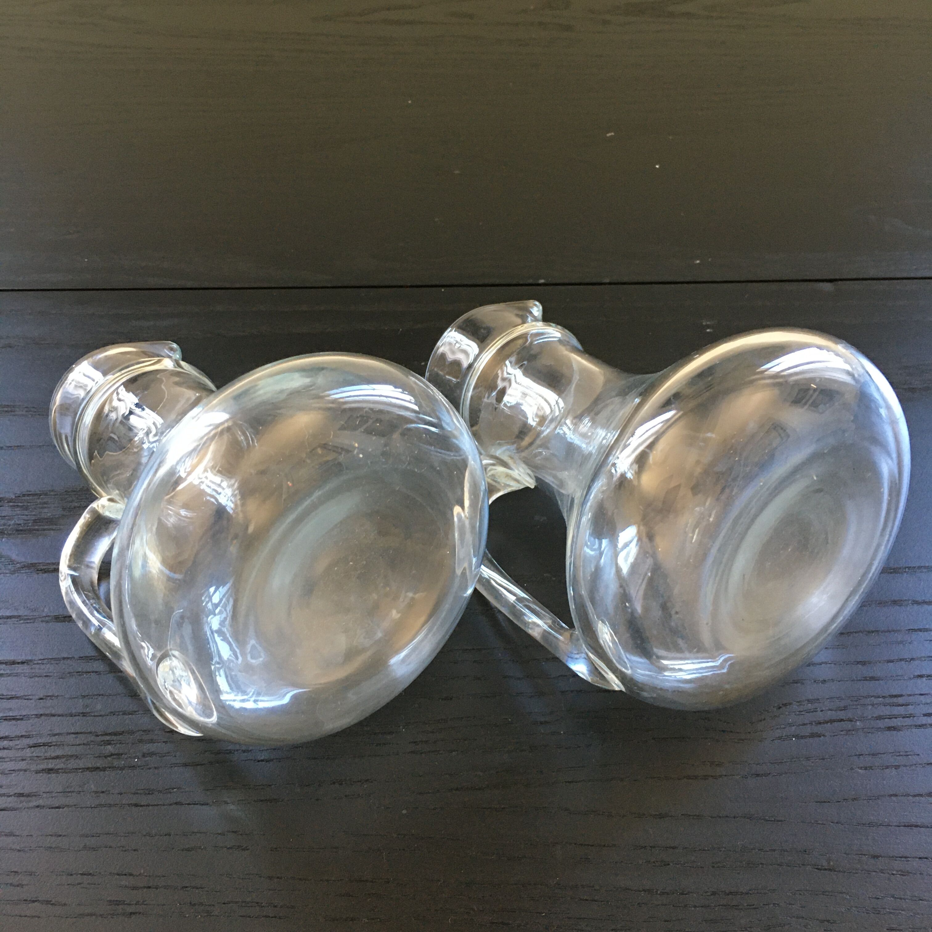 Pair of glass jugs