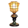 Brass and mother-of-pearl lamp. Lighthouse.