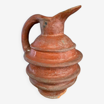 Terracotta pitcher popular art jug 20th century