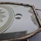 Vintage Art Deco Mirrored Glass Serving Tray with Floral Motif