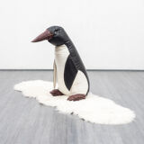Leather decoration object, 70s, penguin