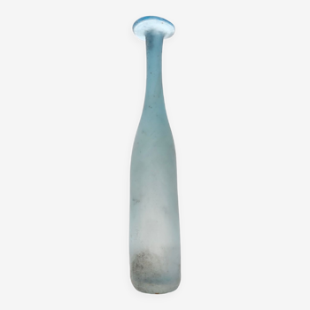 Vase vintage en verre Scavo bleu clair par Gino Cenedese, Italie