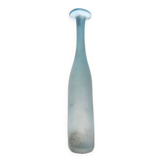 Vase vintage en verre Scavo bleu clair par Gino Cenedese, Italie