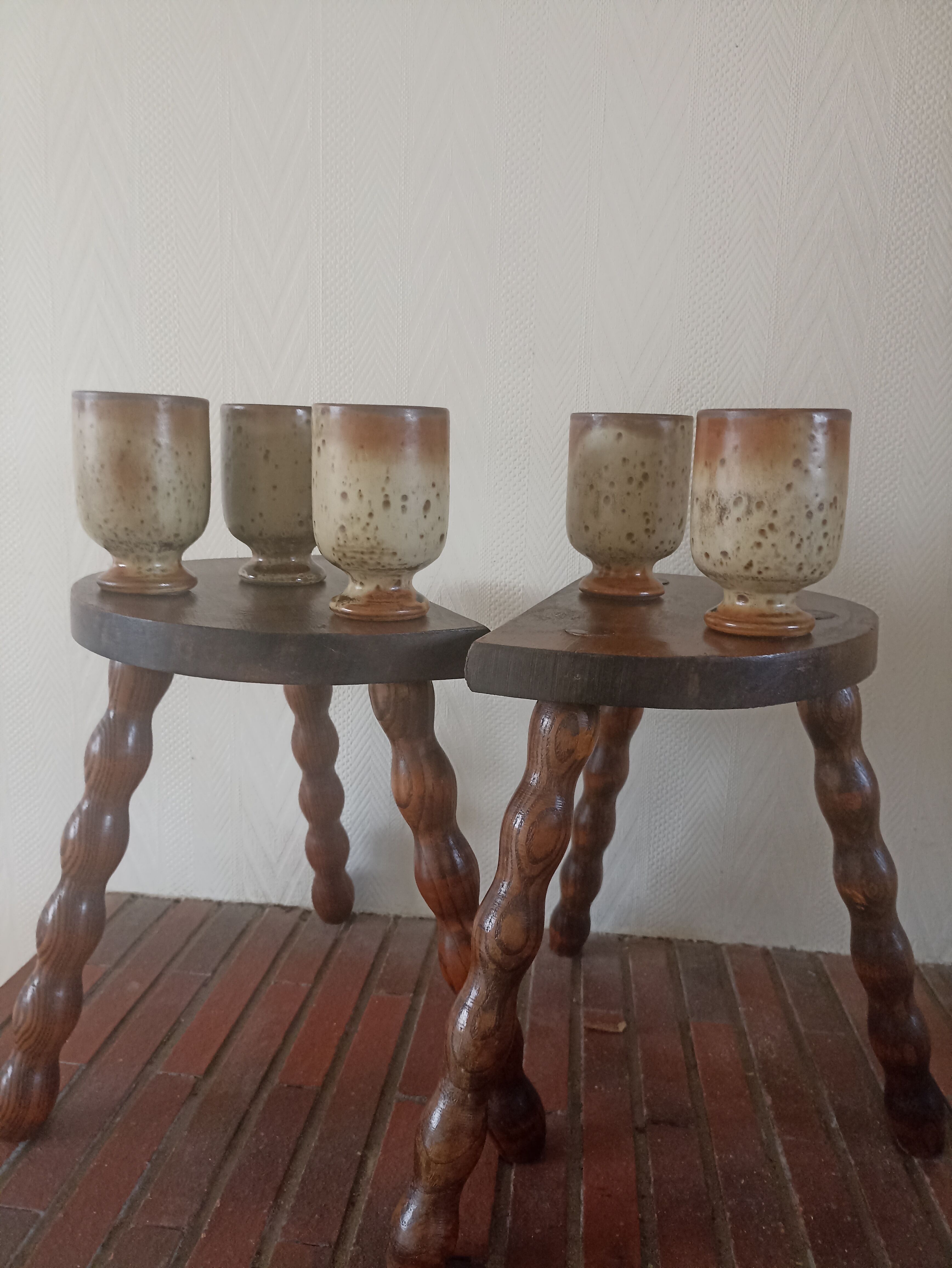 Vintage stoneware mugs