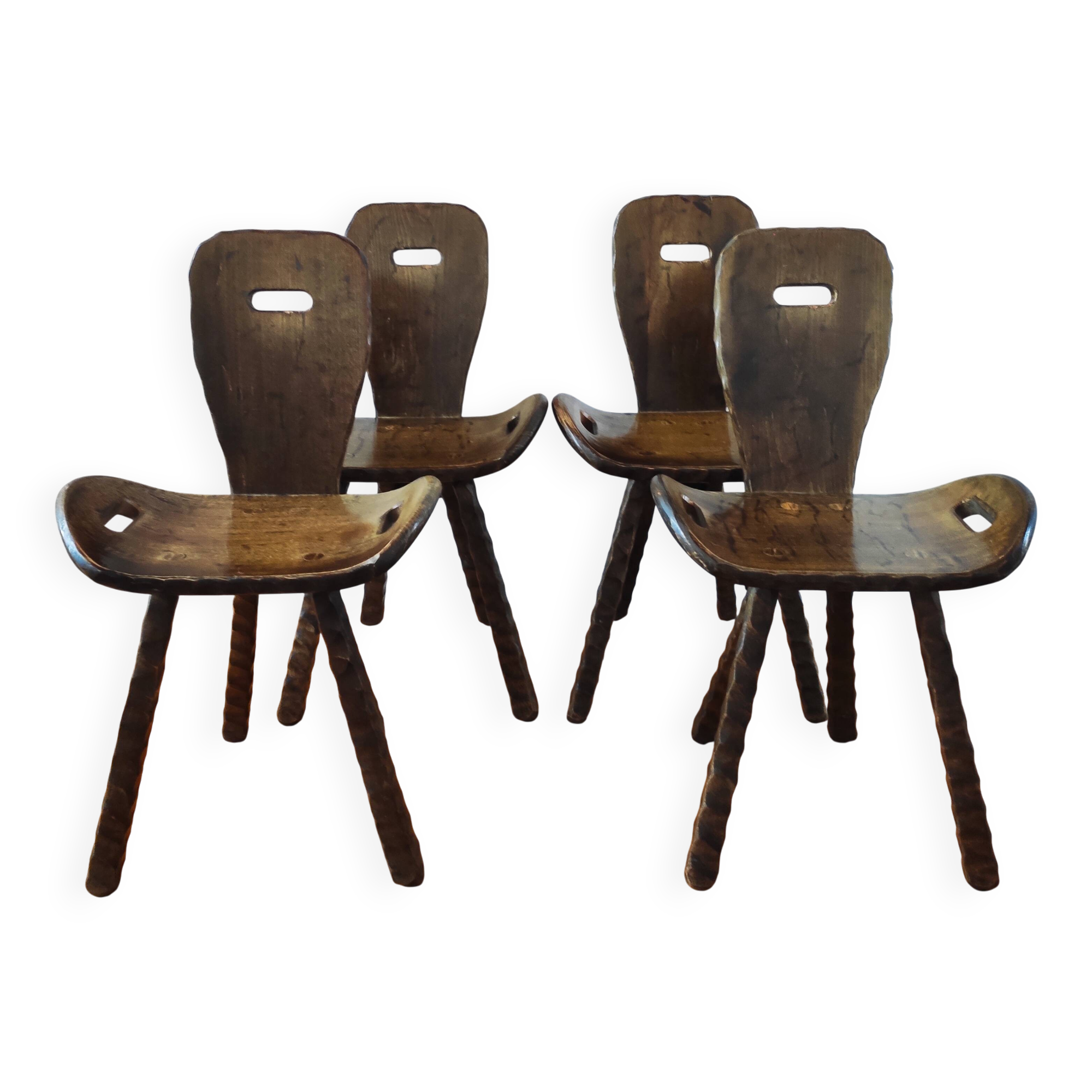 French brutalist vintage chairs from the 60s-70s.