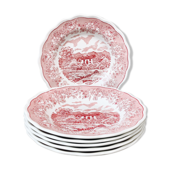 6 hollow plates, made in Italy