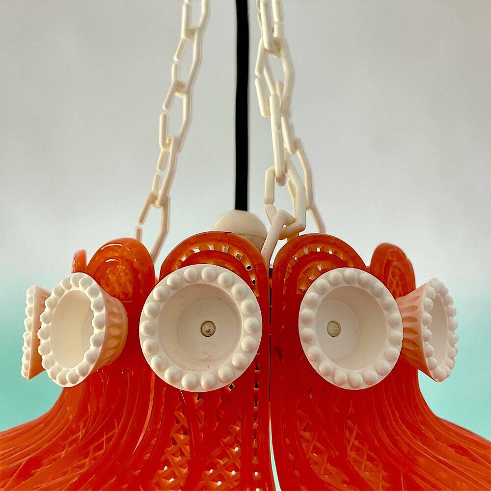 Red acrylic lace hanging light chandelier