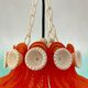 Red acrylic lace hanging light chandelier