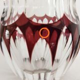 Val Saint Lambert plum crystal vase