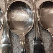 12 silver-plated ice cream scoops, goldsmith Boulenger Regence Berry
