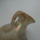 Vase with miniature handle Scavo Seguso Vetri d'Arte iridescent glass Murano 1950