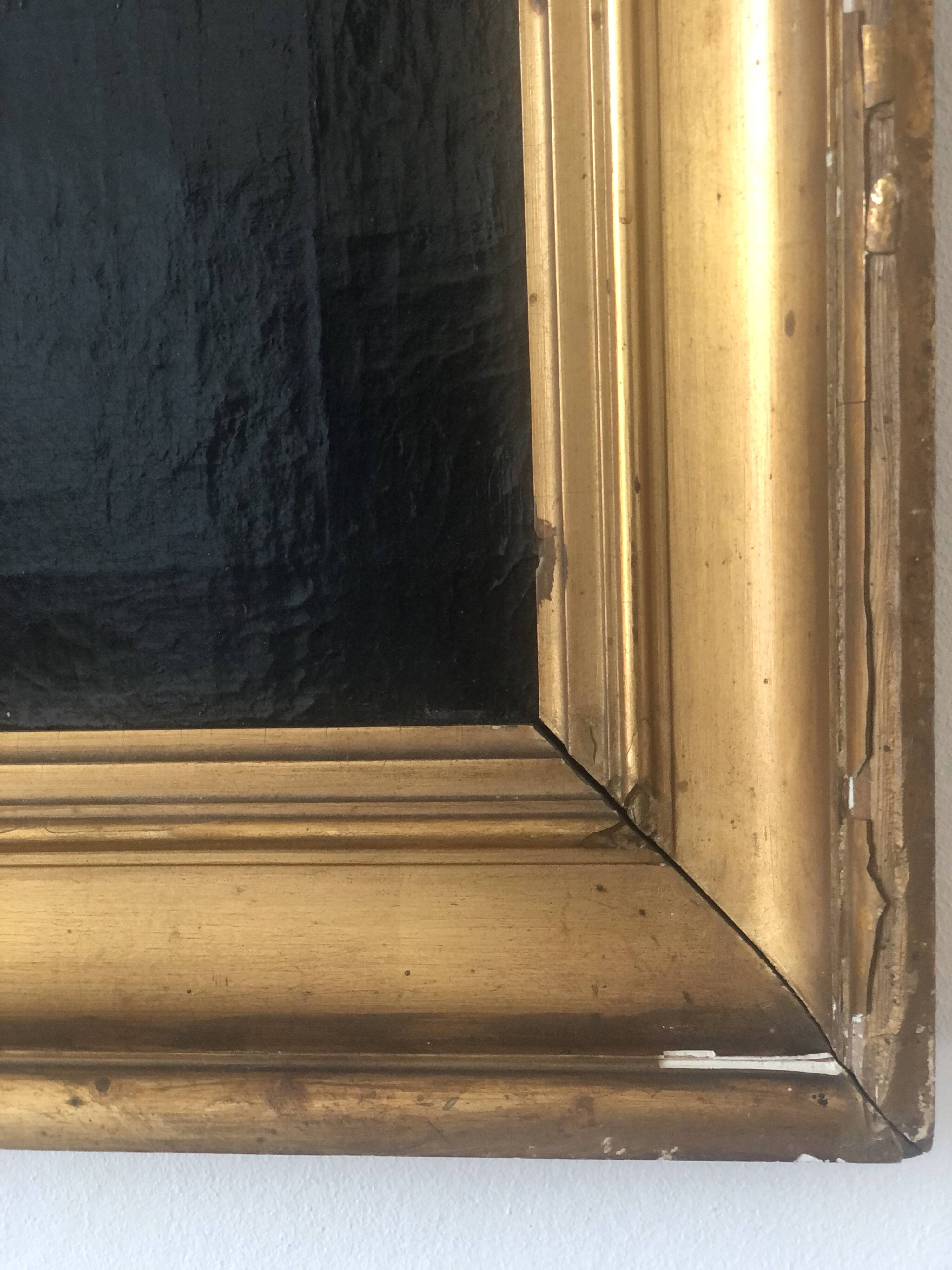 Antique Vintage Oil Portrait Painting of a Danish Gentleman, 19th Century