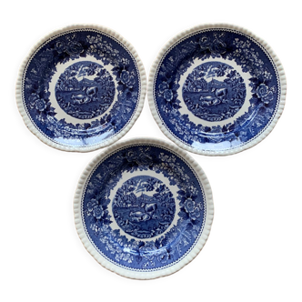 Set of 3 plates Adams English Scenic