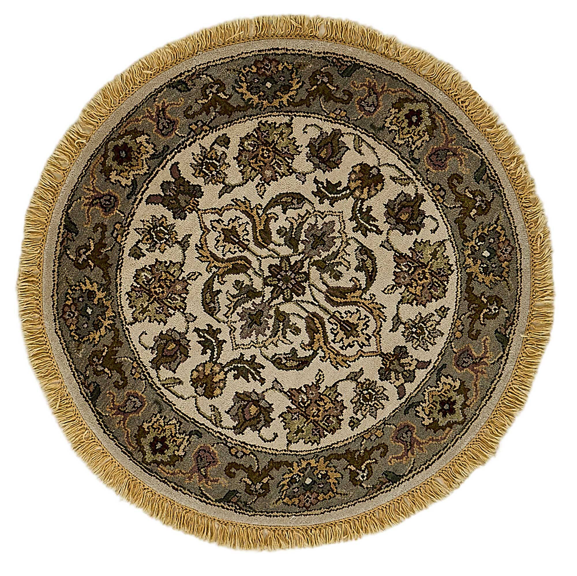 Turkish Handknotted Wool Oushak Rug 86 cm x 86 cm