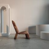 Armchair made of recycled solid teak