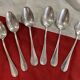 Set of 6 silver-plated French Navy dessert spoons