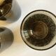 Set de 6 verres gobelets en verre bullé 1970
