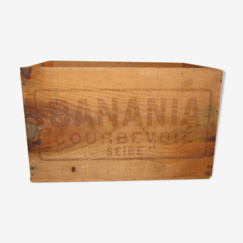 Caisse ancienne en bois banania