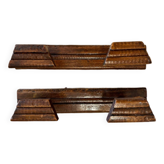 Set of 2 wooden coat hooks