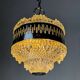 Kaiser Leuchten chandelier, frosted glass, Germany, 1960s